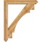 Ekena Millwork Merced Arts and Crafts Rough Sawn Bracket w/ Offset Brace, Western Red Cedar, 6"W x 36"D x 44"H BKT0604X36X44MRC03RWR - alternate 3